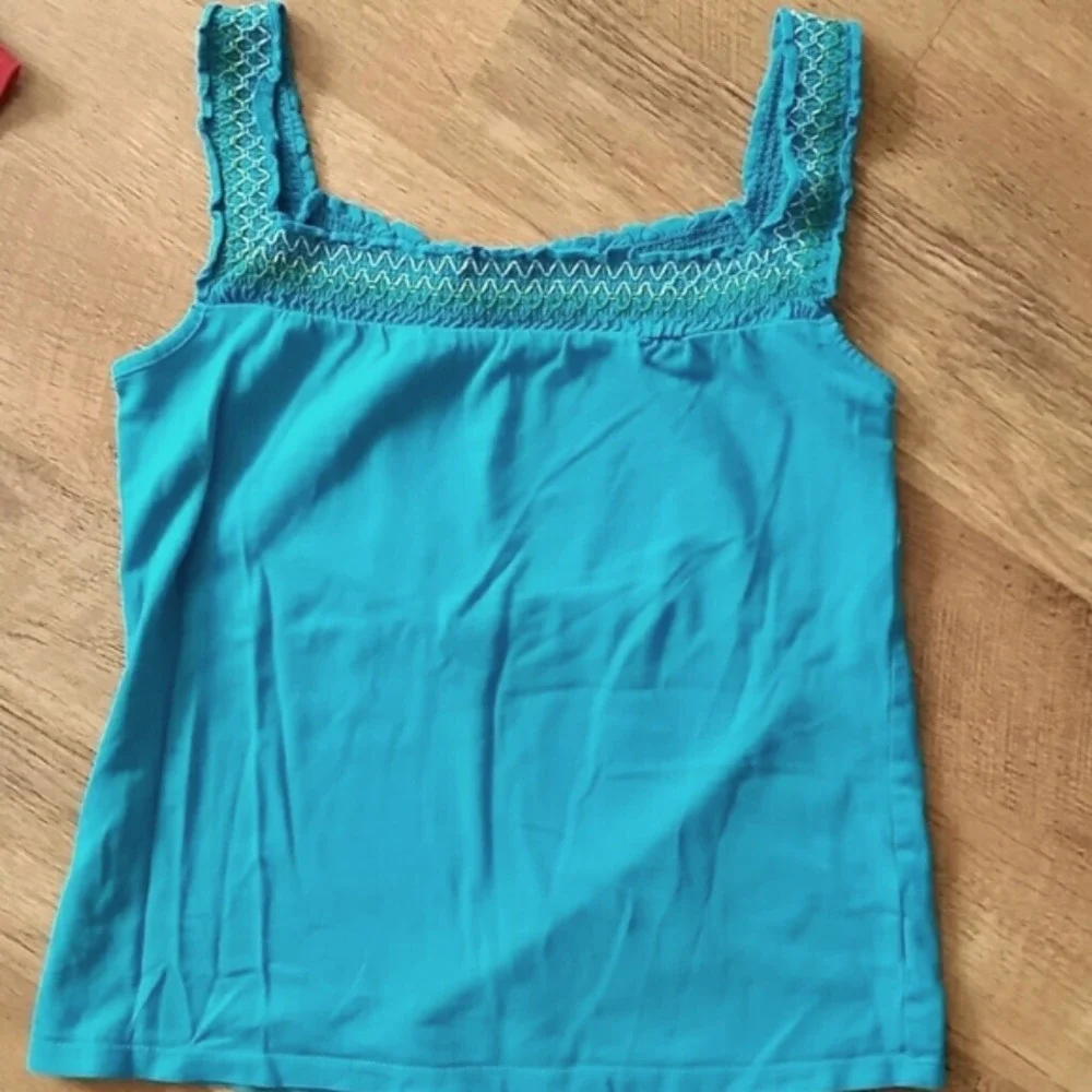 GAP Girls 3 Pack Tank Tops Size XS (4-5)- Turquoise, Pink, Red‎